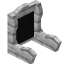 Black White Mangrove Seat Back icon