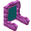 Cyan Pink Bioshroom Seat Back icon