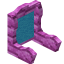 Light Blue Pink Bioshroom Seat Back icon