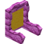 Yellow Pink Bioshroom Seat Back icon