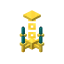 Cyan Golden Chandelier icon