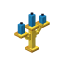Light Blue Golden Candelabra icon