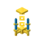 Light Blue Golden Chandelier icon
