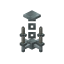 Light Gray Silver Chandelier icon