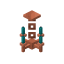 Waxed Cyan Copper Chandelier icon