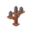 Waxed Light Gray Copper Candelabra icon