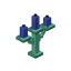 Waxed Oxidized Blue Copper Candelabra icon