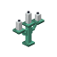 Waxed Oxidized White Copper Candelabra icon