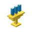 Candleholder Golden Light Blue icon