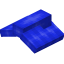 Blue Top Flat Roof Block icon