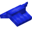 Blue Longer Top Flat Roof Block icon