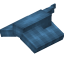 Cyan Longer Top Flat Roof Block icon