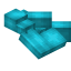 Light Blue Longer Flat Roof Block icon