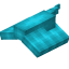 Light Blue Longer Top Flat Roof Block icon