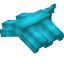 Light Blue Longer Top Roof Block icon