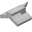 White Longer Top Flat Roof Block icon