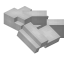 White Longer Roof Block icon