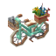 Cute Blue Bicycle icon