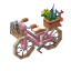 Cute Pink Bicycle icon