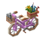 Cute Purple Bicycle icon