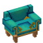 Cyan Armchair icon