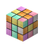 Scrambled Pastel Rubik's Cube icon
