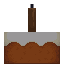 Cake with Brown Candle icon
