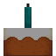 Cake with Cyan Candle icon
