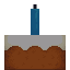 Cake with Light Blue Candle icon