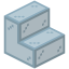 Cyan Stained Glass Stairs icon