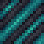 Turquoise on Black Hazard Stripes icon
