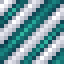 Turquoise on White Hazard Stripes icon