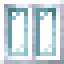 White Two Pane Locometal Window icon